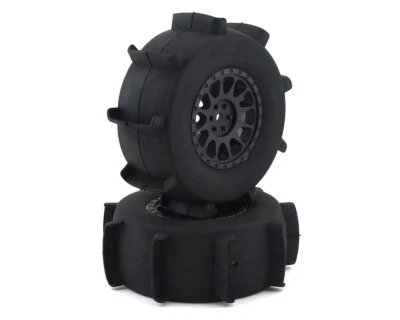 Team Associated Sand Paddle Tires with Method Wheels mounted black rear ... - Bild 1 von 3