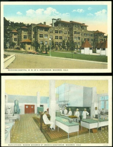 2 POSTCARDS - WOODMEN SANATORIUM, WOODMEN, CO - Picture 1 of 1