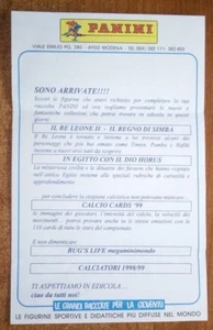 90er JAHRE * SELTENER PANINI WERBEFLYER * - Bild 1 von 1