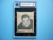 1936/37 V356 WORLD WIDE GUM HOCKEY CARD #19 MARVIN WENTWORTH KSA 5 EX 36/37 WWG
