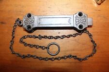 Antique Surface Mount French Door Lock Bolt with Ornate Cast Iron Body O-51