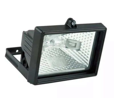 FLOODLIGHT 120w BLACK- Mains Powered Weatherproof REQUIRES R7S BULB NOT INCLUDED - Image 1 of 4