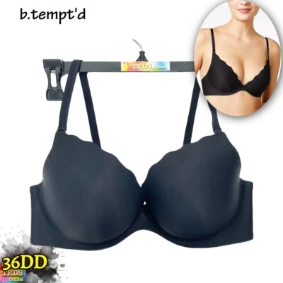 Sujetador convertible push-up b.tempt'd by Wacoal 36DD b.wow'd 958287 negro nuevo sin etiquetas Foto 1 de 4