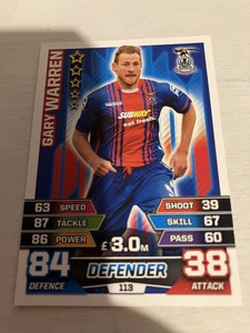 GARY WARREN   INVERNESS CALEDONIAN  TOPPS  MATCH ATTAX SPFL 2015 - 16   CARD