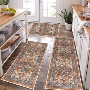 Farmhouse Kitchen Rugs Sets 3 Piece with Runner Non Slip Kitchen Rugs and Mat... - Picture 1 of 7