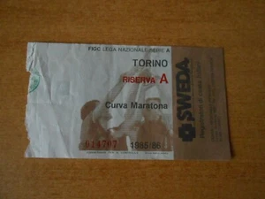 biglietto stadio-TORINO vs ROMA 0-1-RISERVA A 1985-86 - Picture 1 of 2