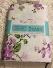 ??Waverly 1 Yard Cut 100% Cotton Lavender Lilac Floral Fabric By The Yard Nwt