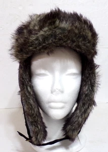 Screamer Size L/XL Insulated Leather Trapper Hat w/Faux Fur Lined Ear Flaps EUC - Picture 1 of 5