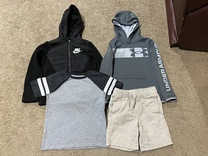 Mixed Lot Of 4 Boys Clothing Sizes XS-M Nike UA Cat & Jack Shorts Shirt Hoodie - Picture 1 of 18