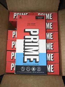 Prime Hydration Drink Mix Ice Pop 6 Sticks Exp 02/25 Lot Of 12 Boxes 72 Sticks - Picture 1 of 5