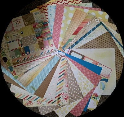 Random Mix Of 12×12 Scrapbook Paper 25 Sheets - Image 1 of 2