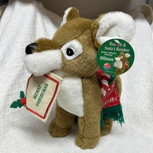 NANCO Toy Connection Blitzen Brown Santa Reindeer Christmas Plush 12" w/Tags - Picture 1 of 10