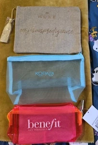 x3 Make Up Wash Bags Nuxe Benefit Kopari Brand New - Picture 1 of 2