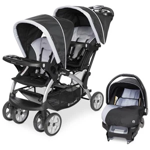 Baby Trend Sit N Stand Travel Double Baby Stroller and Car Seat Combo, Stormy - Picture 1 of 12