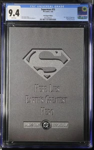 Superman #75 CGC 9.4 DC 1993 Death Dan Jurgens Poly-Bagged Edition Gatefold - Bild 1 von 2