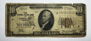 1929 $10 Federal Reserve Bank of Kansas City, Missouri - Picture 1 of 2