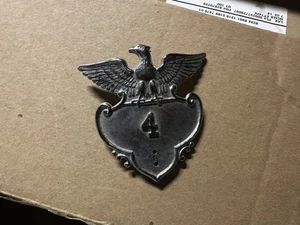 Vintage Obsolete Security Fire Police Uniform Hat Badge -V06 - Picture 1 of 4