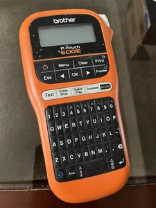 Brother P-Touch PTE105 Handheld Label Maker - Orange/Black - Picture 1 of 2