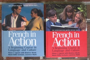 2 vols. FRENCH IN ACTION (P.J. Capretz)  2/ed, Part 1 and Part 2 **like new** - Foto 1 di 1