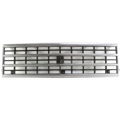 Silver Shell Grille w/ Blk Insert Single Headlight For 92-96 Chevy G-Series Van Foto 1 de 4