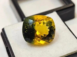 Stunning Bi-Colour Tourmaline Cushion Cut 7+Ct Natural Loose Certified Gemstone - Picture 1 of 6
