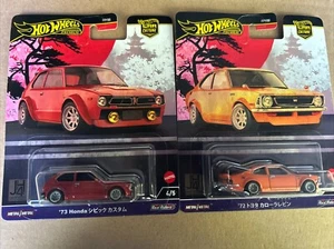 HOT WHEELS PREMIUM 73 HONDA CIVIC CUSTOM JAPANESE HISTORICS Toyota Levin - Picture 1 of 5