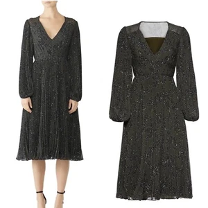Fame and Partners The Landry Midi Dress in Khaki 8 - Picture 1 of 13