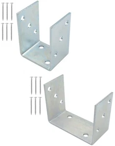 SET Pfostenträger Balkenschuh Pfostenanker Pfostenschuh alle Größen +6x Schraube - Bild 1 von 26
