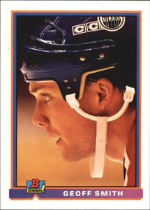 1991-92 Bowman Oilers Hockey Card #112 Geoff Smith