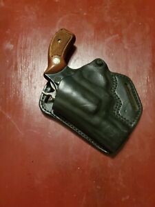 BlackHawk! Leather Check-Six L/H Belt Holster S&W J Frame Small Of The Back