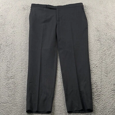 Polo Ralph Lauren Mens Wool Trousers Pants 44x30 Black Made Italy Buckle Waist - Image 1 of 4