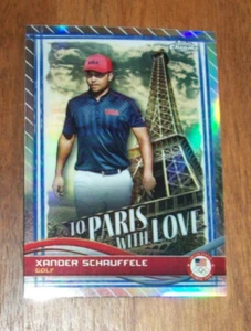 2024 Topps Chrome US Olympic Team Xander Schauffele Card - Picture 1 of 2