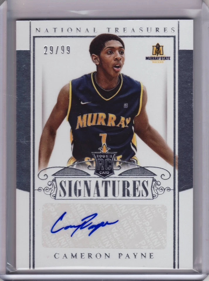 National Treasures RC Cameron Payne 2015 automático novato 29/99 Murray State Foto 1 de 1