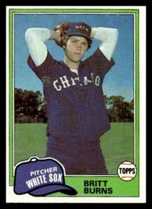1981 Topps #412 Britt Burns Chicago White Sox Baseball card