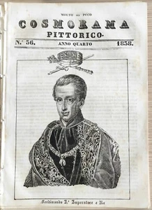COSMORAMA PITTORICO 1838 FERDINANDO I PALAZZO DUCALE DEL GIARDINO PARMA - Imagen 1 de 1