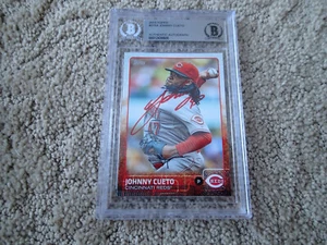2015 Topps #375 JOHNNY CUETO Signed AUTO BECKETT COA San Francisco Giants SLAB - Picture 1 of 1