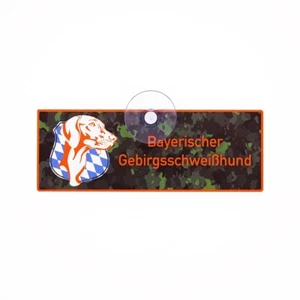 Jagdschild mit Saugnapf "Bayerischer Gebirgsschweißhund" BGS II - Bild 1 von 4