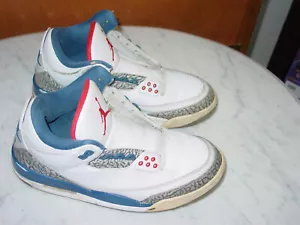 2016 Mens Nike Air Jordan Retro 3 "True Blue" White Shoes! Size 8 Sold As Is! - Picture 1 of 17