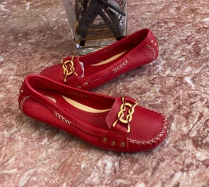 BOTTEGA VENETA WOMENS LEATHER KITTEN HEEL LOAFERS 38/US 8 EUC, MADE IN ITAY $795 - Picture 1 of 9