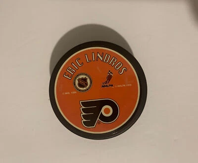 Disco fotográfico Eric Lindros #88 Philadelphia Flyers NHL NHLPA 1996 (Vegum Puck) Foto 1 de 4