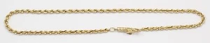 14k Yellow Gold Rope Chain Link Bracelet - Picture 1 of 3