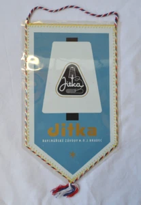 Czechoslovakia pennant vintage Textile factory JITKA Hradec komsomol CSSR banner - Picture 1 of 6