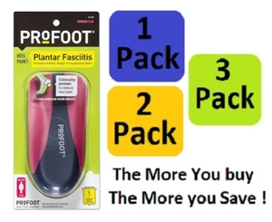 Profoot Plantar Fasciitis Arch Supports Inserts Shoes WOMEN 1 pair - Picture 1 of 4