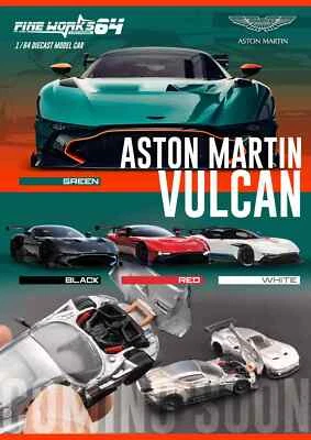 Fine Works64 1/64 Aston Martin Vulcan Diecast Model Car Opening Hood Collection - Photo 1/4