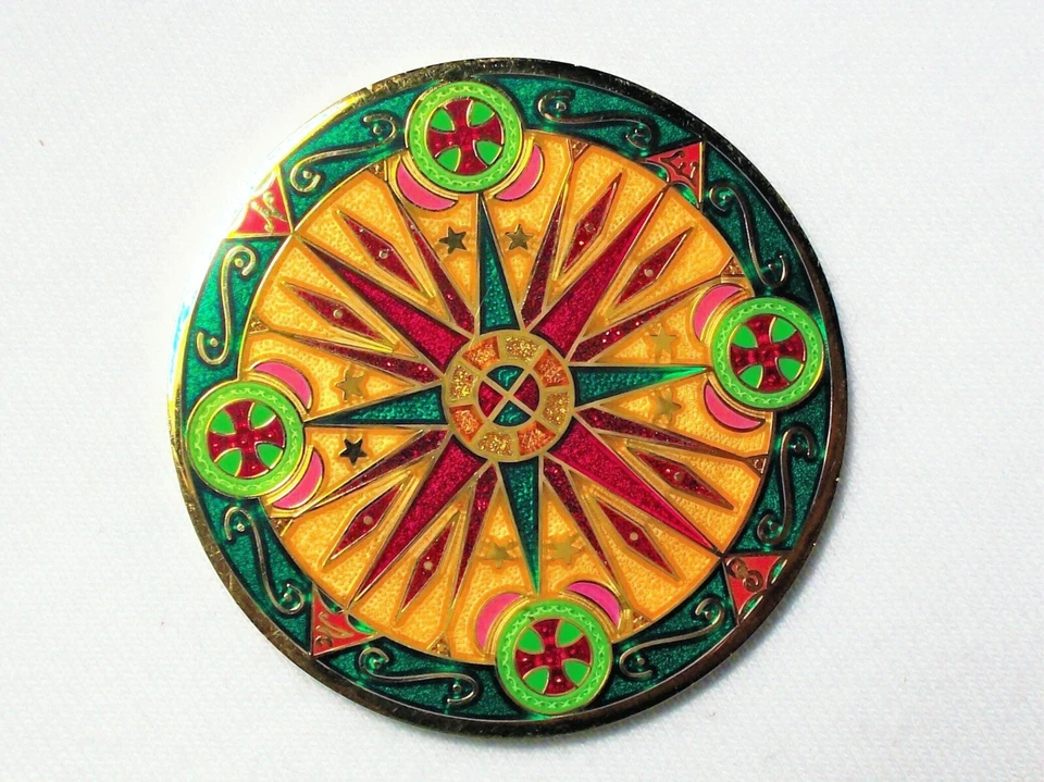 Brújula Matlock75 Rosa - Acabado Oro Pulido - Nueva Geocoin Sin Activar Foto 1 de 2