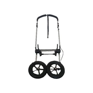 Silver Bugaboo Cameleon 1 Chassis Frame With Black Solid Back Wheels - Used - Picture 1 of 24