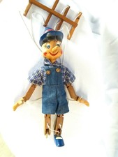 Carved Wooden Pinocchio Marionette Made In Italy