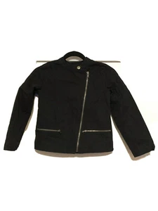 Youth Girls Gap Kids Quilted Moto Jacket Asymmetrical Zip Sz MD EUC - Picture 1 of 6