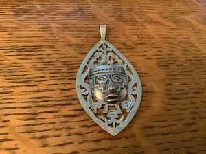 VINTAGE AZTEKEN SILBER ANHÄNGER - Bild 1 von 3