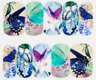 Nagelsticker Nagel Tattoos Schmetterlinge Sommer Blten Blumen  Nail Art Sticker